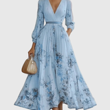 Zuzanna - Elegancka Maxi Sukienka z Faldami