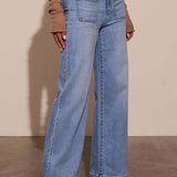 SZEROKIE JEANSY W STYLU CHIC