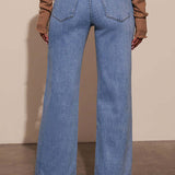 SZEROKIE JEANSY W STYLU CHIC