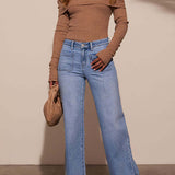 SZEROKIE JEANSY W STYLU CHIC