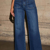 SZEROKIE JEANSY W STYLU CHIC