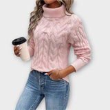 Amelia – Elegancki Sweter z Wysokim Kołnierzem