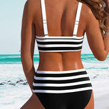 Martina | Bikini z wysokim stanem w paski