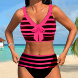 Martina | Bikini z wysokim stanem w paski