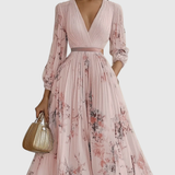 Zuzanna - Elegancka Maxi Sukienka z Faldami