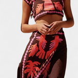 Sloan Zestaw Top i Spódnica Krótka Coconut Palm
