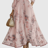 Zuzanna - Elegancka Maxi Sukienka z Faldami