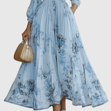 Zuzanna - Elegancka Maxi Sukienka z Faldami
