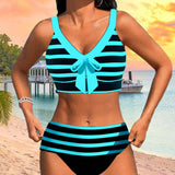 Martina | Bikini z wysokim stanem w paski
