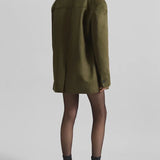 Sofia | Oversize Żakiet w Suede Verde Militare