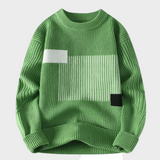 Sweter z Geometrycznym Blokiem Kolorów