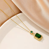Collar Greta z Kamieniem Szmaragdowym