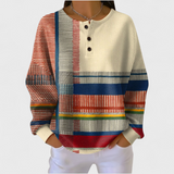 Mille - Sweter z kolorowym wzorem w paski