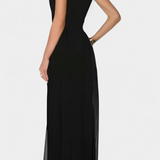 Nadia Mono Elegante bez Rękawów z Przezroczystym Przodem