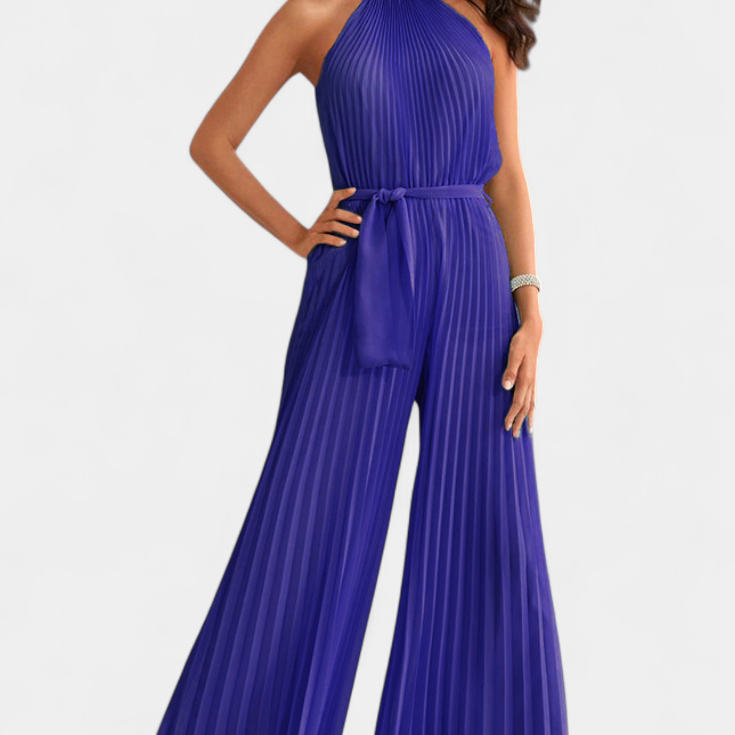 Patrizia Mono Palazzo Plisowany z Dekoltem Halter