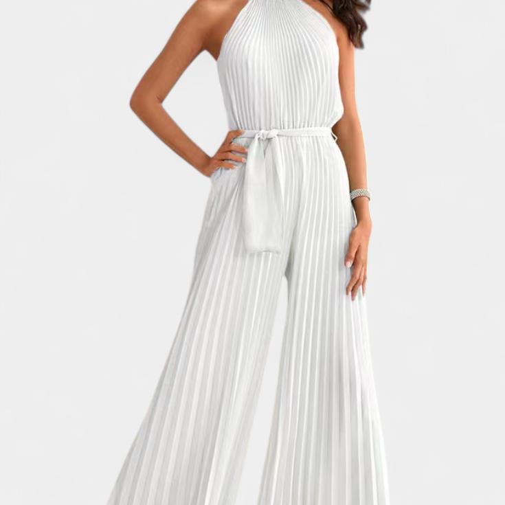 Patrizia Mono Palazzo Plisowany z Dekoltem Halter