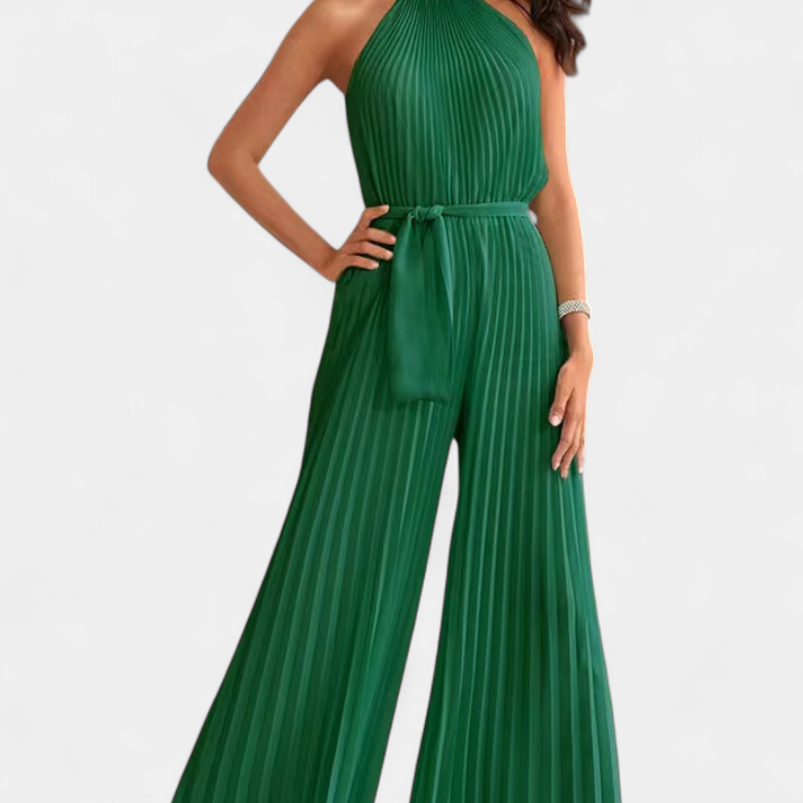 Patrizia Mono Palazzo Plisowany z Dekoltem Halter