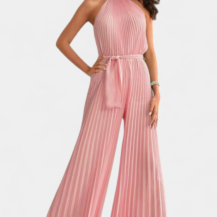 Patrizia Mono Palazzo Plisowany z Dekoltem Halter