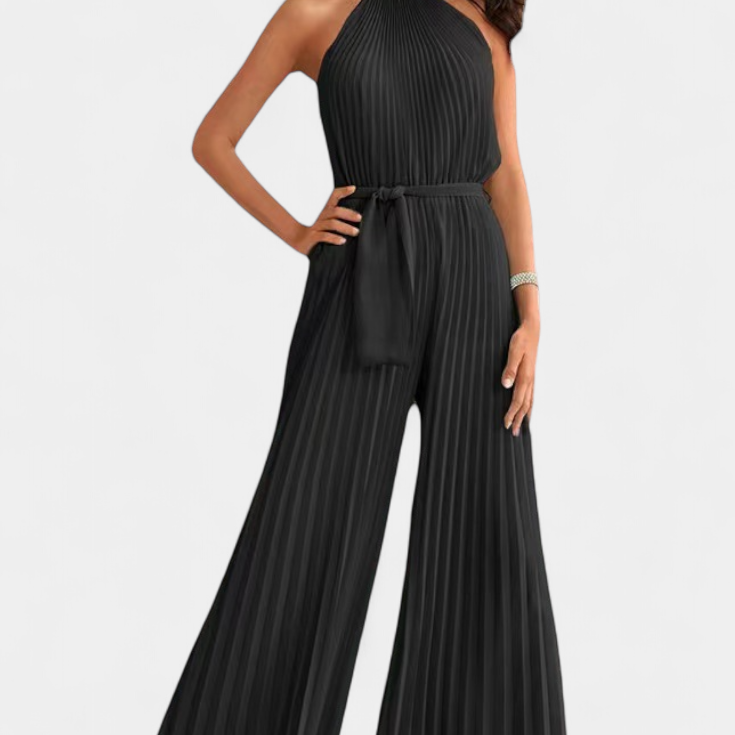 Patrizia Mono Palazzo Plisowany z Dekoltem Halter