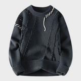 Premium Sweter z Żebrowanym Wykończeniem