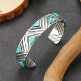 Bransoletka tribal boho retro z turkusem