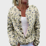 Zofia - Elegancki Gilet z Dzianiny z Wzorem