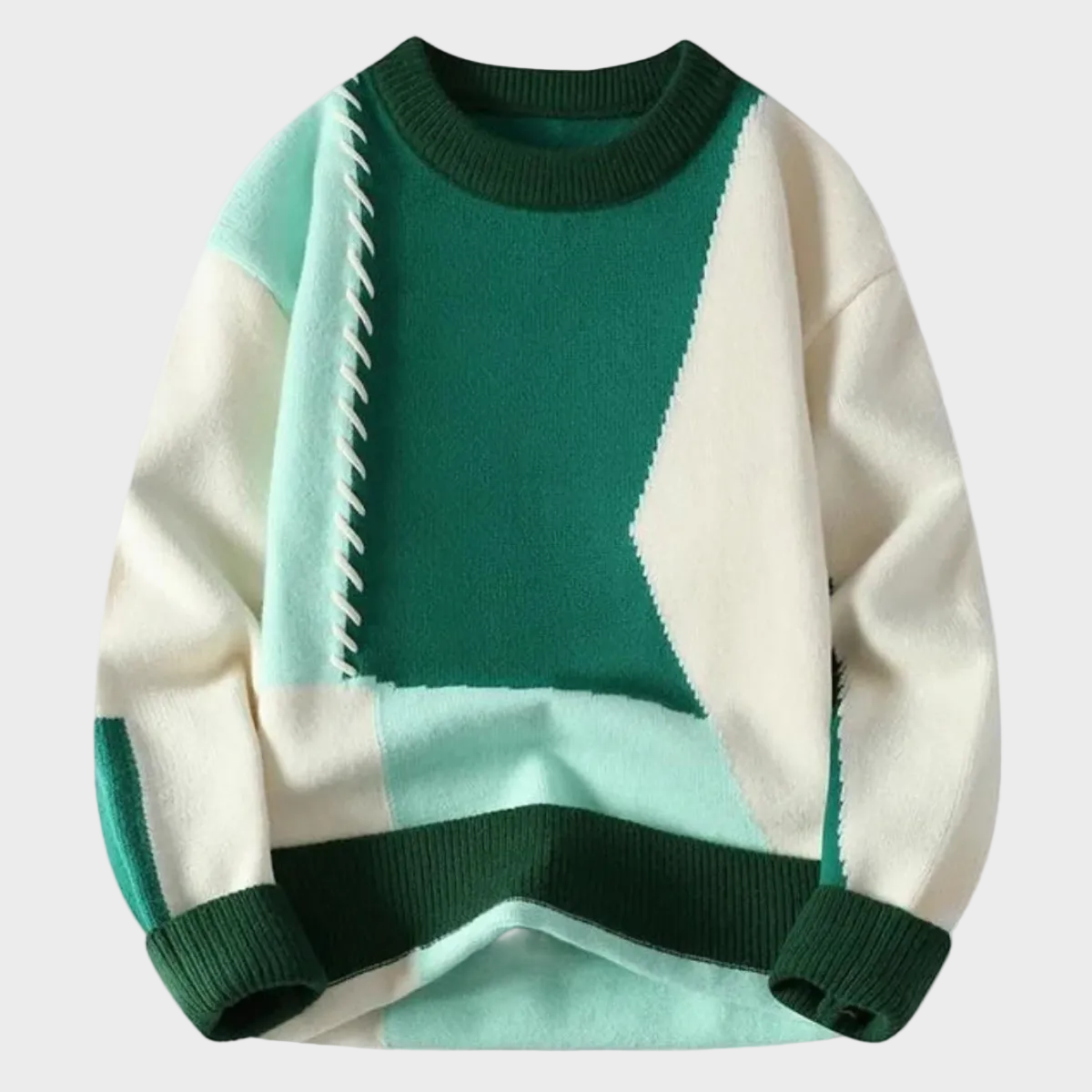 Tomasz | Sweter patchworkowy
