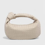 Lila Średnia Torebka Woven z Detalem Węzła