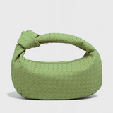 Lila Średnia Torebka Woven z Detalem Węzła
