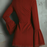 Elwira – vintage haftowana sukienka mini suede
