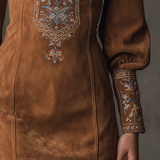 Magda – vintage brązowa sukienka mini
