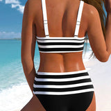 Martina | Bikini z wysokim stanem w paski