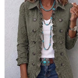 Alessandra | Boho-chic kurtka haftowana z falbanami