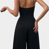 Romily Mono Sexy z Ramiączkami i Szeroką Nogawką Elegancki