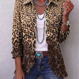 Ilaria | Kurtka w leopardzie z falbanami