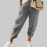SOPHIA | Eleganckie Spodnie Casual w Paski