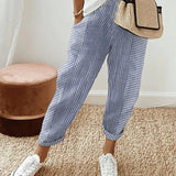 SOPHIA | Eleganckie Spodnie Casual w Paski