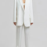 Anna | Oversized Blazer Clean-Line Bianco