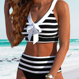 Martina | Bikini z wysokim stanem w paski