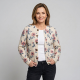 Krystyna - Elegancki kardigan bez rękawów z wzorem