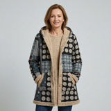 Nova - Monochromatyczna Retro Kropkowana Fleece'ówka