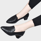 Elena | Skórzane Buty z Wyszywaniem