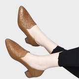Elena | Skórzane Buty z Wyszywaniem