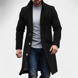 Viktor – Męski wełniany płaszcz z klapami