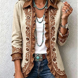 Ottavia | Vintage boho kwiecista kurtka z falbanami