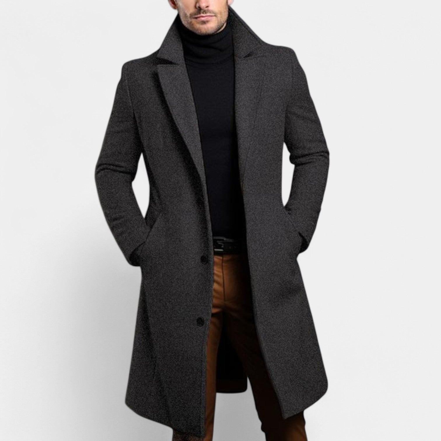 Adam – Elegancki męski płaszcz z klapami