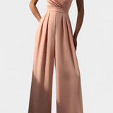 Romily Mono Sexy z Ramiączkami i Szeroką Nogawką Elegancki