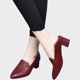 Elena | Skórzane Buty z Wyszywaniem